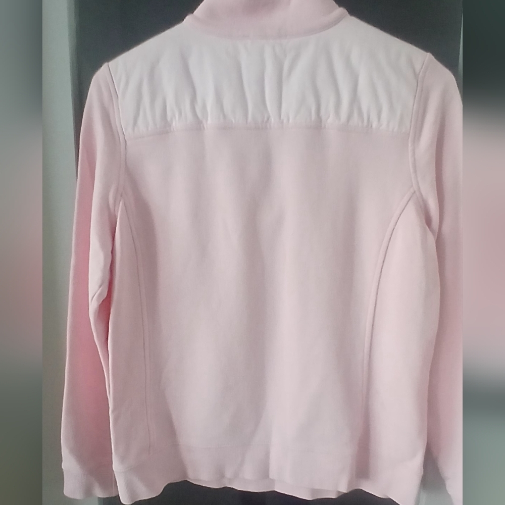 Girl' s M Vineyard Vines Pink Quarter-Zip Cotton Pullover. - Picture 5 of 8